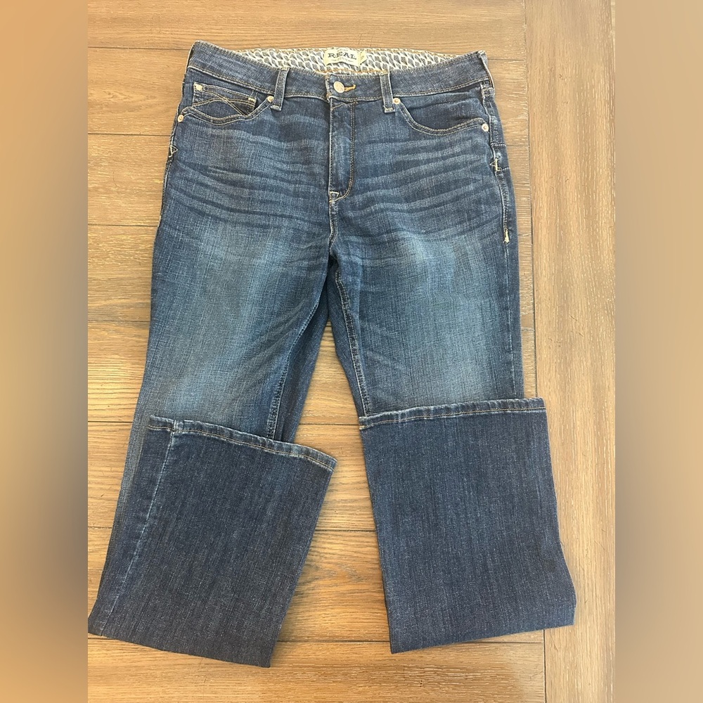 Ariat Dark Blue Bootcut Jeans Size 32 R Gently Worn - Picture 2 of 5